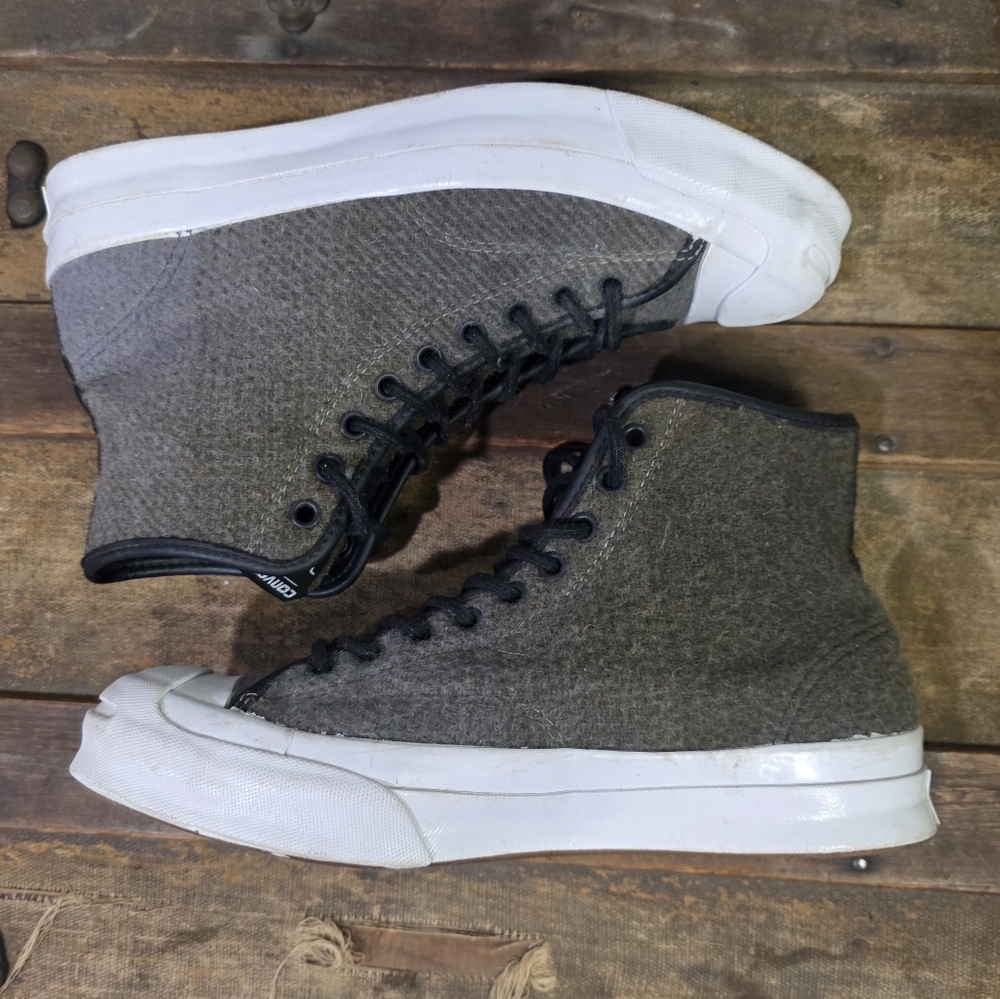 Converse Jack Purcell Signature X Woolrich Wool Classic High-Top Sneakers. 8.5 - Picture 7 of 11